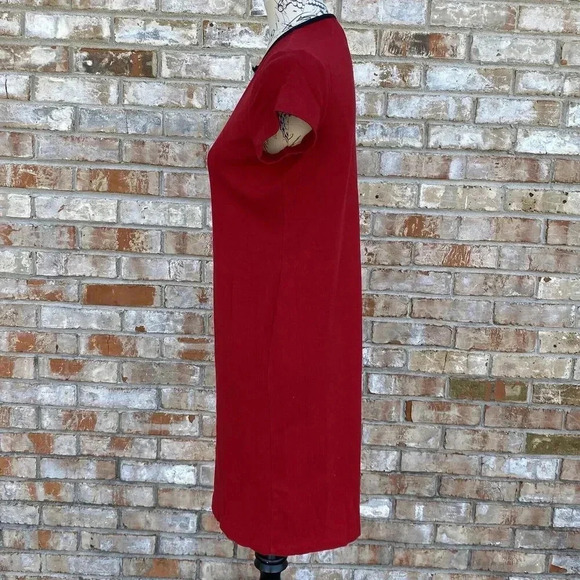 Lauren Ralph Lauren Sheath Midi Dress Women's Medium Red - Picture 4 of 13